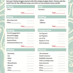 Simple Budget Worksheet Free Printable – Coloradomoms With Budget Worksheet For Kids