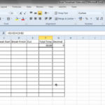 Simple Excel Timesheet   Youtube Or Volunteer Spreadsheet Excel