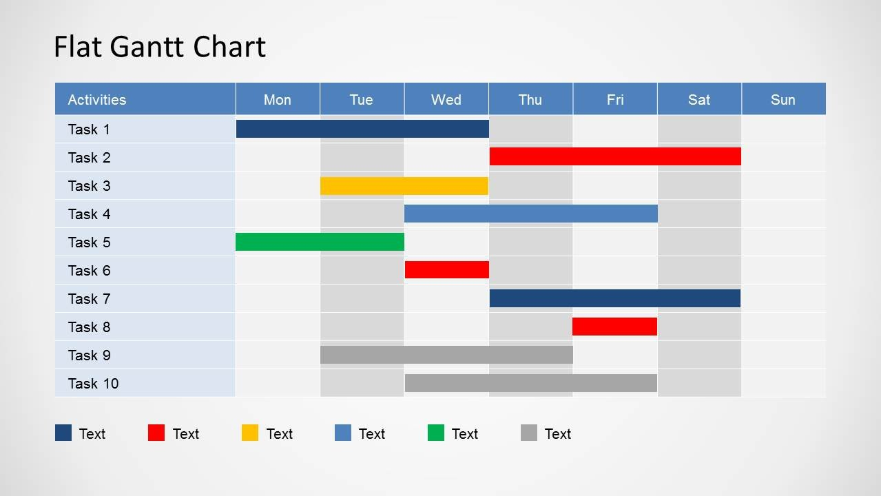 Simple Gantt Chart Powerpoint Template   Slidemodel For Gantt Chart Ppt Template Free Download