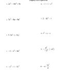 Simplifying Algebraic Expressions With One Variable And Three Terms Intended For Simplifying Algebraic Expressions Worksheet