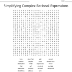 Simplifying Complex Rational Expressions Word Search  Wordmint With Simplifying Complex Numbers Worksheet