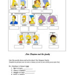 Simpsons Family Tree Worksheet  Free Esl Printable Worksheets Made Also Spanish Family Tree Worksheet Answers