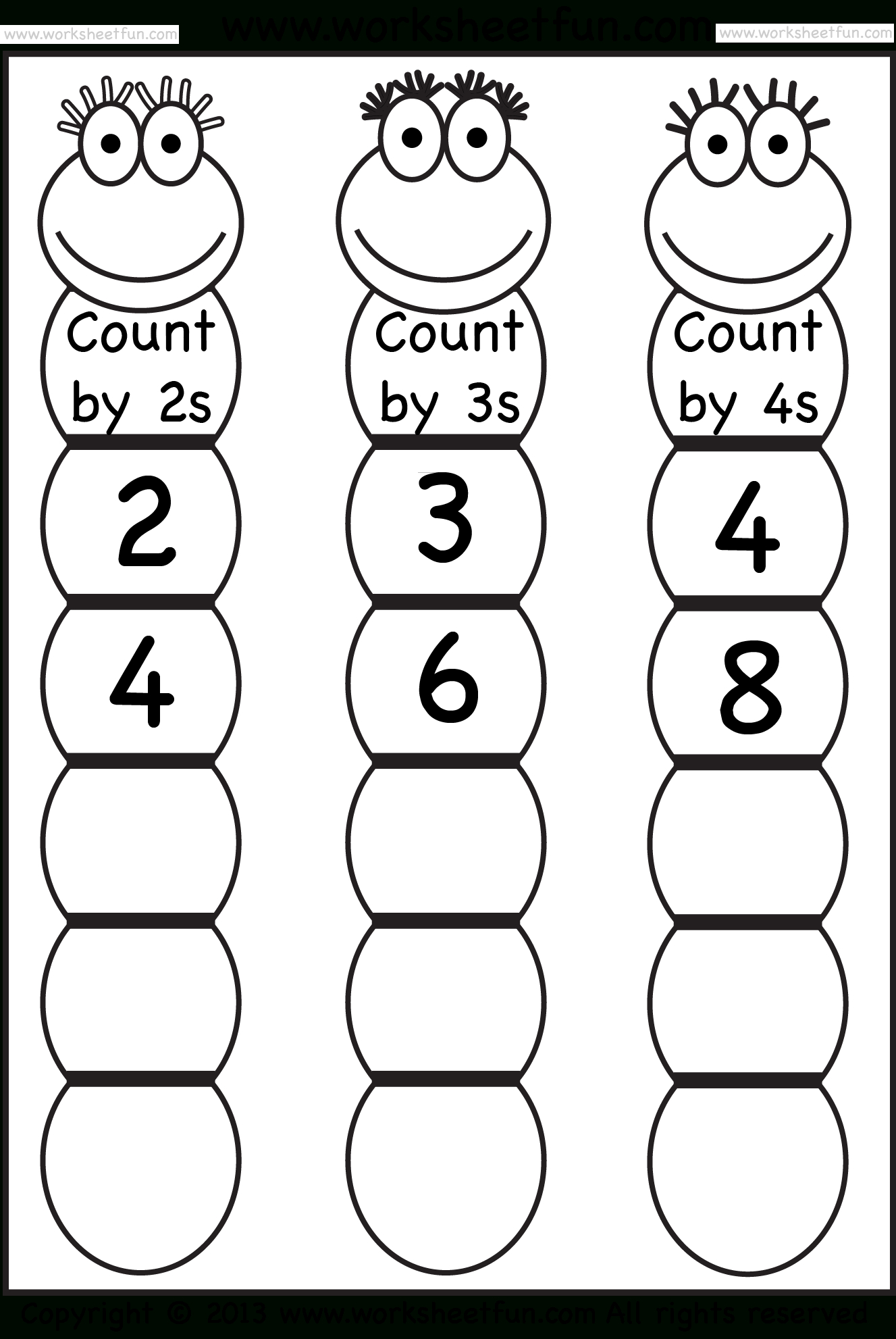 Skip Counting2 3 And 4 – Worksheet  Free Printable Worksheets Together With Skip Counting By 3 Worksheet