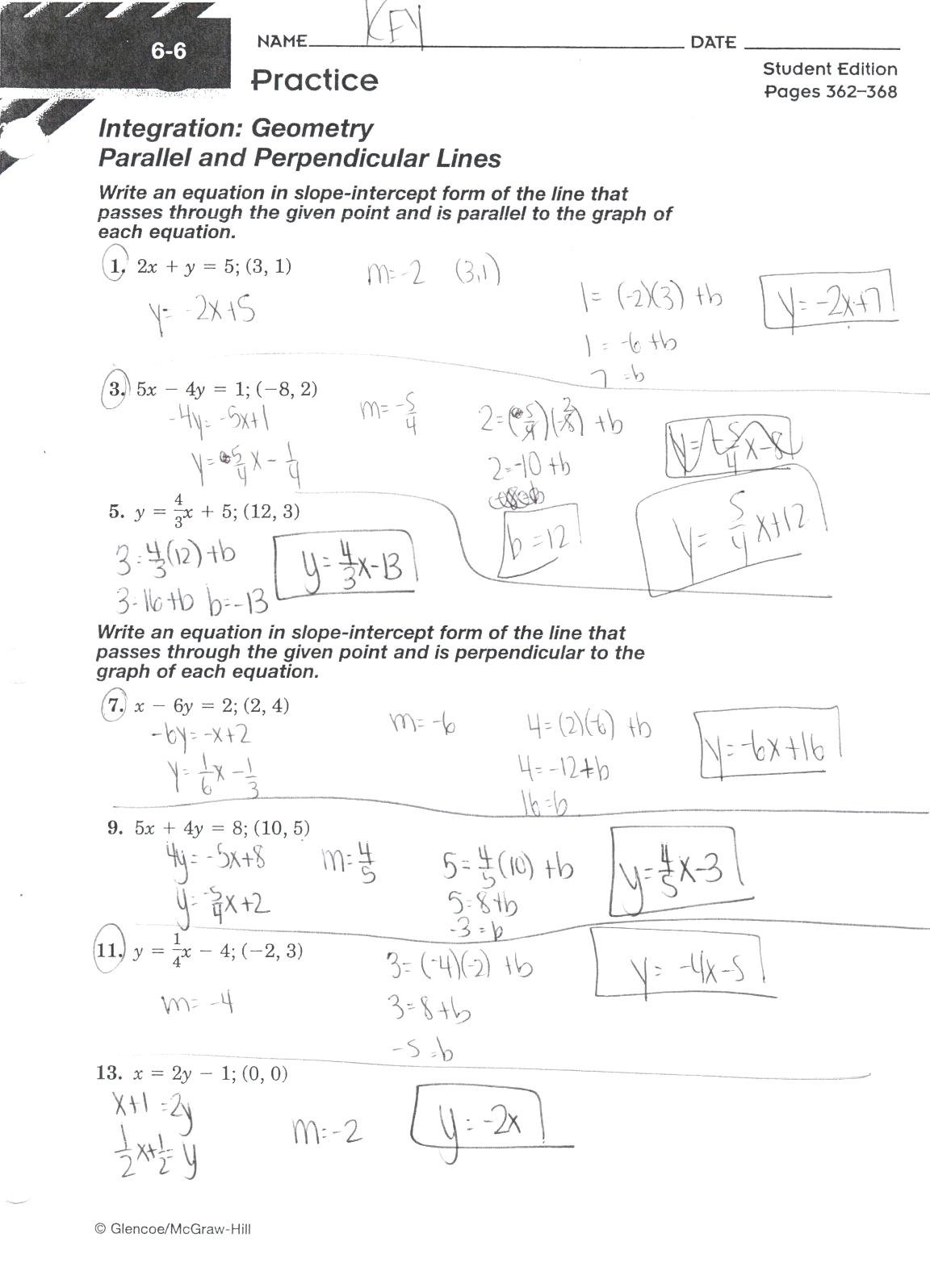 Slope Intercept Form Perpendicular Math – Littleheartclub Pertaining To Writing Equations Of Parallel And Perpendicular Lines Worksheet Answers