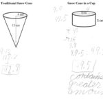 Snow Cones Students Are Asked To Solve A Problem That Requires Or Volume Of Cones Cylinders And Spheres Worksheet Answers