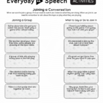 Social Skills Activities  Everyday Speech  Everyday Speech For Social Skills Worksheets For Adults Pdf