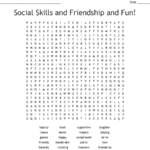 Social Skills And Friendship And Fun Word Search  Wordmint In Social Skills Worksheets For Adults