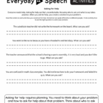 Social Skills Videos  Everyday Speech  Everyday Speech For Social Interaction Worksheets