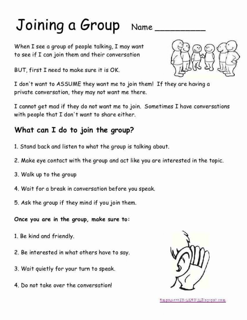 Social Skills Worksheets For Adults 11 Best Of Life Activity With With Regard To Social Skills Worksheets For Adults