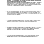 Soe Word Problems Worksheet With Linear Equations Word Problems Worksheet