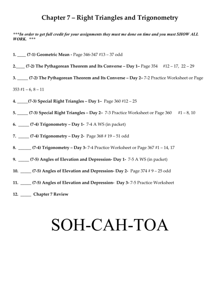 Sohcahtoa Together With Worksheet Trigonometric Ratios Sohcahtoa Answer ...