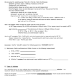 Solubility Curve Practice Problems Worksheet 1 Intended For Solubility Curve Practice Problems Worksheet