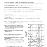 Solubility Curve Worksheet For Factors Affecting Solubility Worksheet Answers