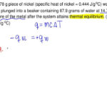 Solution A 1978 G Piece Of Nickel Spec  Chemistry Or Specific Heat Practice Worksheet