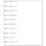 Solve Quadratic Equationscompeting The Square Worksheets For Solving Quadratic Equations By Quadratic Formula Worksheet
