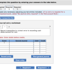 Solved Problem 713 Bank Reconciliation And Adjusting Ent Regarding Managing A Checking Account Worksheet Answers