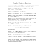 Solved Write Solutions On A Separate Sheet S Of Paper Throughout Complex Numbers Worksheet With Answer Key