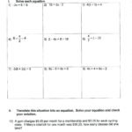 Solving 2 Step Equations Worksheet Math – Upskillclub Or Solving Two Step Equations Worksheet Answers