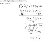 Solving A Multistep Inequality Students Are Asked To Solve A Together With Solving Multi Step Inequalities Worksheet