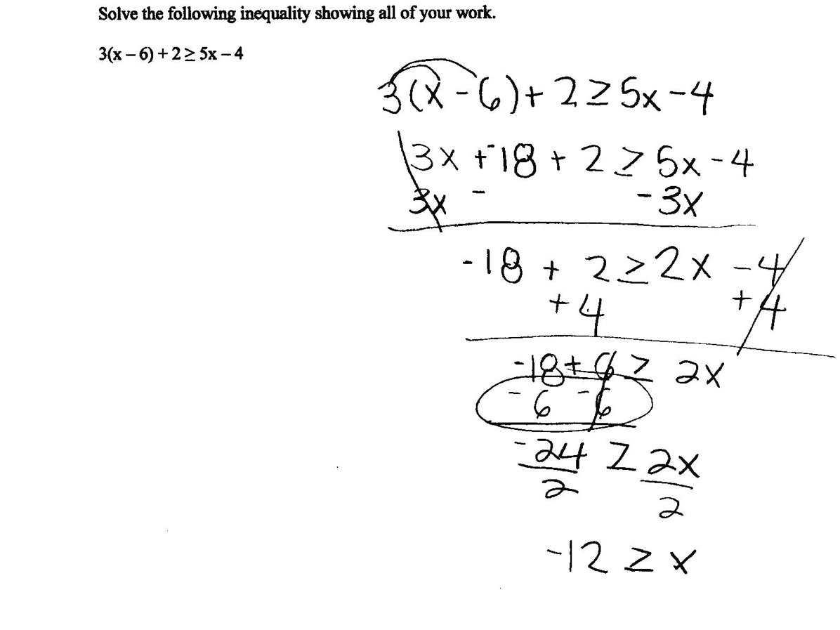 Solving A Multistep Inequality Students Are Asked To Solve A Together With Solving Multi Step Inequalities Worksheet