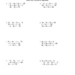 Solving Equations With Variables On Both Sides Worksheet 8Th Grade Pertaining To Multi Step Equations Worksheet Variables On Both Sides