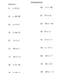 Solving Equations With Variables On Both Sides Worksheet Answer Key In Solving Equations With Variables Worksheets