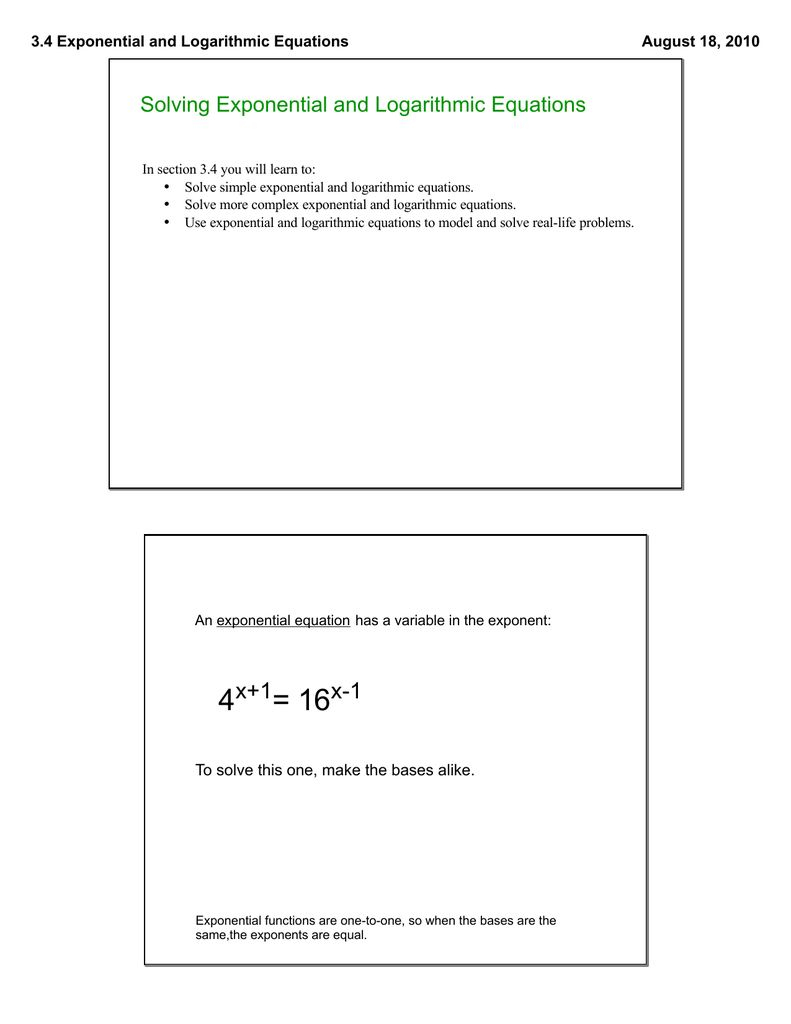 Solving Exponential Equations With Logarithms Worksheet For Solving Exponential Equations With Logarithms Worksheet