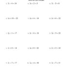 Solving Linear Equations  Form Ax  B  C A With Regard To Linear Equation Problems Worksheet