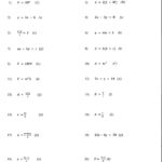 Solving Literal Equations Worksheets Math Solve Literal Equations Or Literal Equations Worksheet 1 Answer Key
