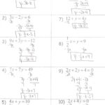 Solving Multi Step Equations With Distributive Property Worksheet With Regard To Multi Step Equations Worksheet Variables On Both Sides