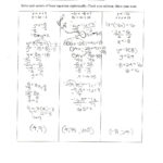 Solving Systems Of Linear Equations Students Are Asked To Solve Along With Solving Systems Of Linear Equations By Elimination Worksheet Answers