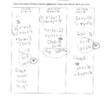 Solving Systems Of Linear Equations Students Are Asked To Solve Throughout Solving Systems Of Equations Algebraically Worksheet