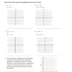 Solving Systems Of Linear Equationsgraphing For Solving Systems By Graphing Worksheet