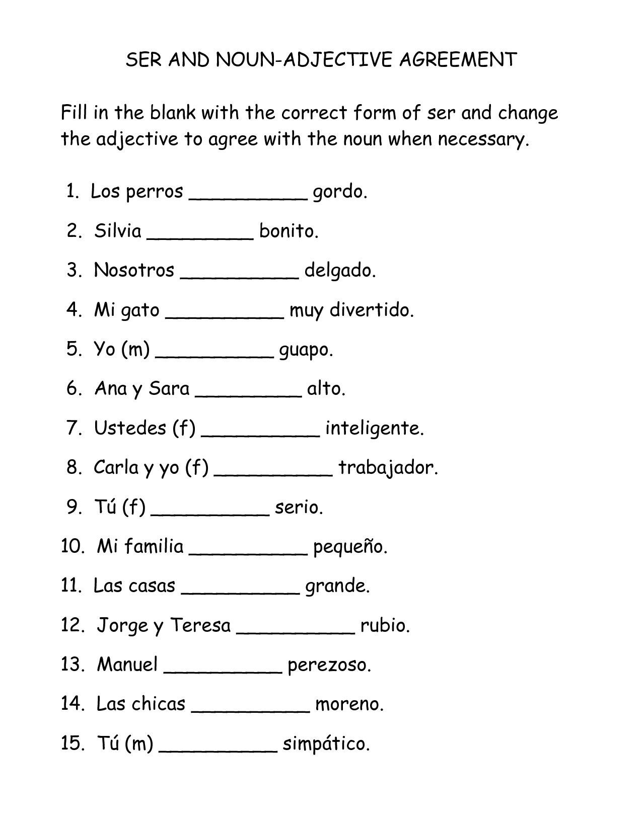 Spanish Conjugation Worksheets  Briefencounters With Spanish Conjugation Worksheets