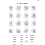 Spanish  La Familia Word Search  Wordmint As Well As La Familia Worksheet In Spanish