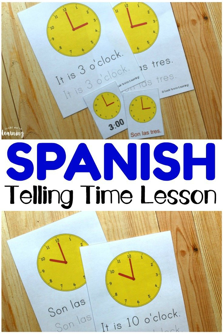 Spanish Worksheets For Kids Spanish Telling Time Worksheets Pack Regarding Telling Time In Spanish Worksheets