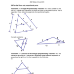 Special Segments Of Similar Triangles Intended For Parallel Lines And Proportional Parts Worksheet Answers