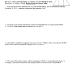 Specific Heat Worksheet Within Calculating Specific Heat Worksheet