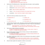 Speed Velocity And Acceleration Calculations Worksheet Answers Key And Acceleration Worksheet Answer Key