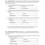 Speed Velocity And Acceleration Calculations Worksheet Part 1 Inside Determining Speed Velocity Worksheet Answers