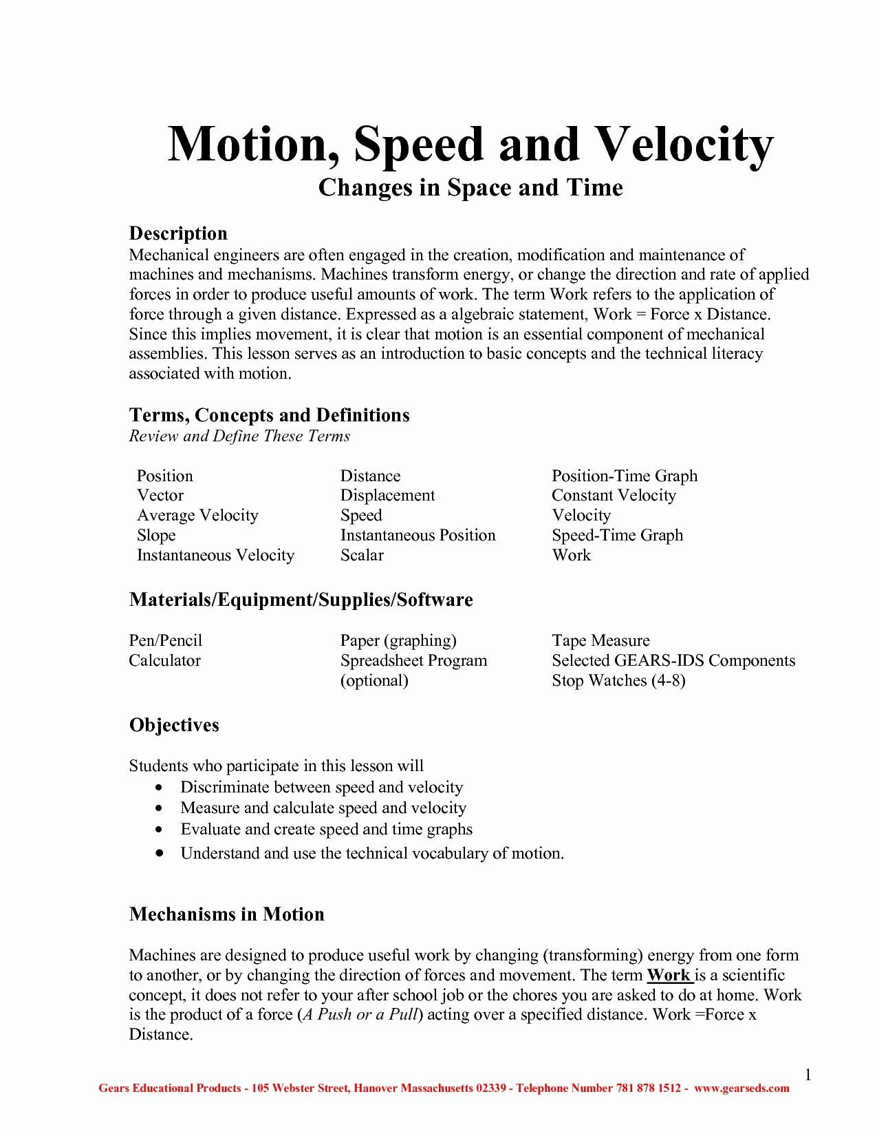 Speed Velocity And Acceleration Worksheet  Briefencounters With Regard To Speed Velocity And Acceleration Worksheet Answers