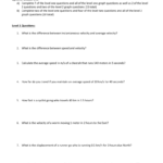 Speed Velocity Tiered Assignment Throughout Average Speed And Average Velocity Worksheet Answers