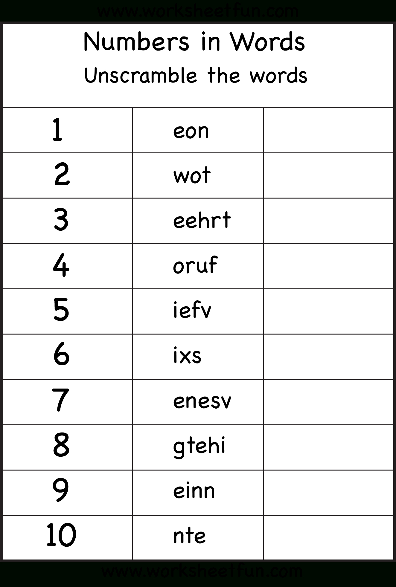 Spelling – Numbers In Words  Free Printable Worksheets – Worksheetfun Inside Free Printable Spelling Worksheets For Grade 1
