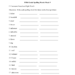 Spelling Worksheets  Fifth Grade Spelling Worksheets And Spelling Worksheets For Kids