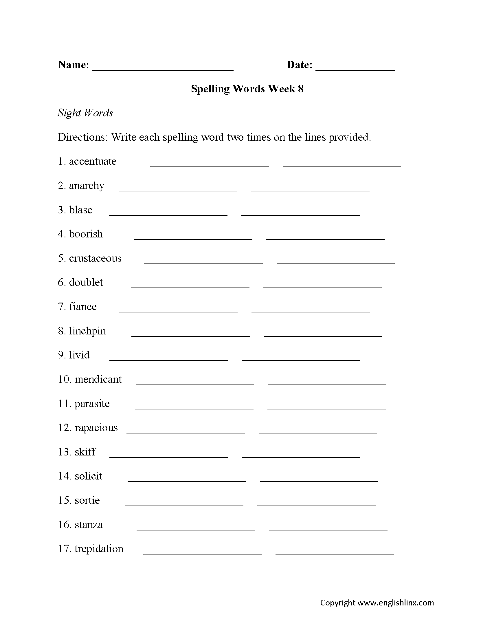 Spelling Worksheets  High School Spelling Worksheets Regarding High School Worksheets