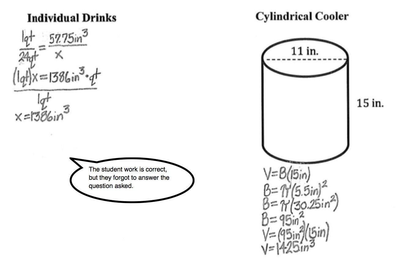 Sports Drinks Students Are Asked To Solve A Problem That Requires Along With Volume Cylinder Worksheet Answers