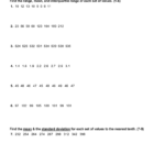 Standard Deviation And Zscores Worksheet Find The Range Intended For Standard Deviation Worksheet With Answers