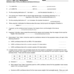 Statistics Sect 102 Worksheet 1 Name Inference About Population Intended For Observation And Inference Worksheet Answer Key