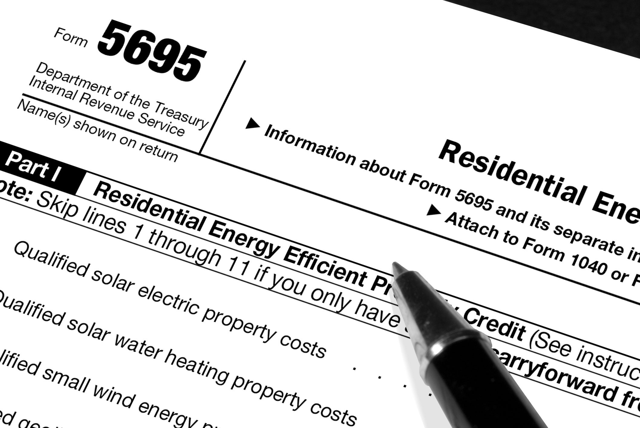Steps To Complete Irs Form 5695  Lovetoknow For Residential Energy Efficient Property Credit Limit Worksheet