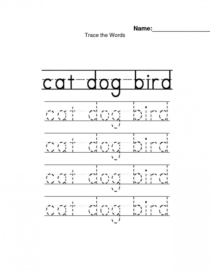 Stirring Word Tracing Printables Printable Number Worksheets Pdf Inside Preschool Name Tracing Worksheets
